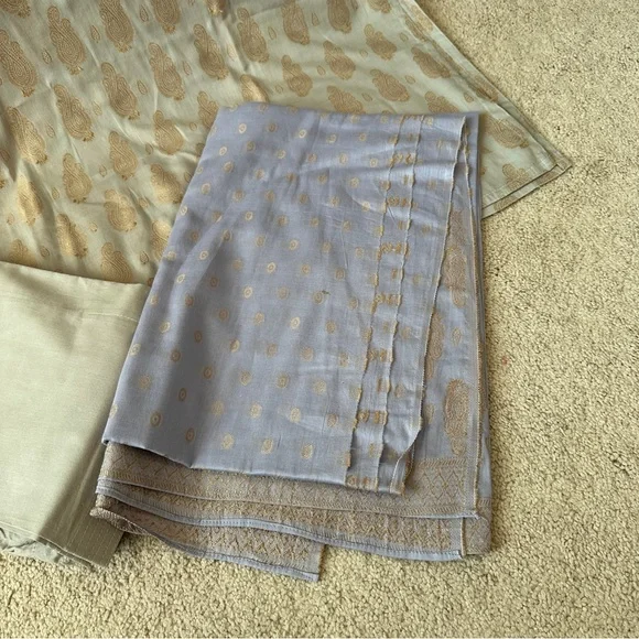 Pakistani 3piece banarsi lawn dress - Picture 2 of 7